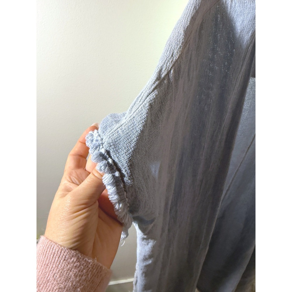 Colette spa shrug italian vacation slow fashion sustainable blue luxe OS euc - Picture 3 of 7